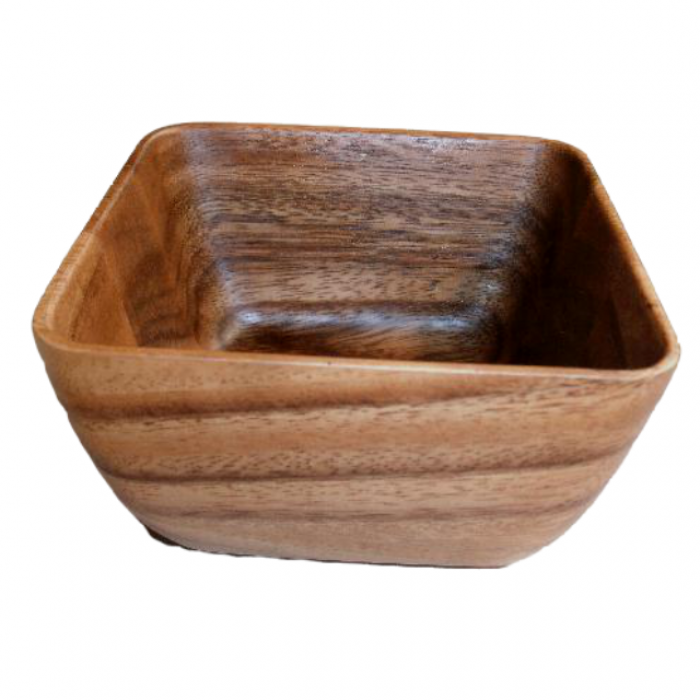 FSC Acacia Serving Bowl MS139 Handcrafted Exotic Grain