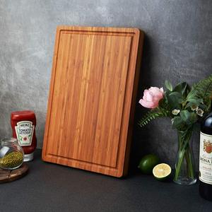 Custom Logo Bamboo Chopping Board Cutting Board With Juice Groove
