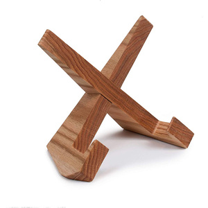 Wooden Home Accessory Craft Wood Book Stand Rustic Kitchen Decor for Recipe Book