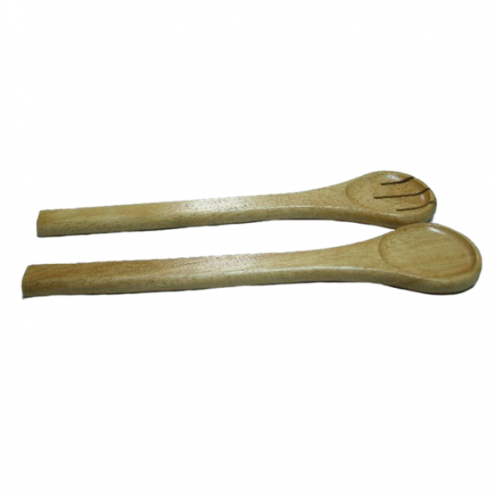 Ergonomic Rubberwood Serving Utensils