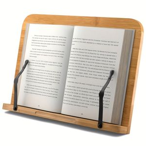 Bamboo Cookbook Stand Wooden Cookbook Holder Recipe Book Holder Home Decor