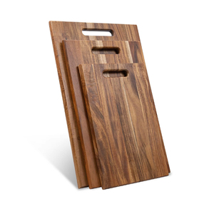 Acacia Wood Cutting Board For Kitchen, Butcher Block Wooden Tray With Handle