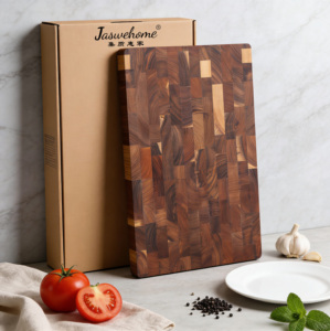 Premium End-Grain Solid Wood Accent Counter & Butcher Block Table