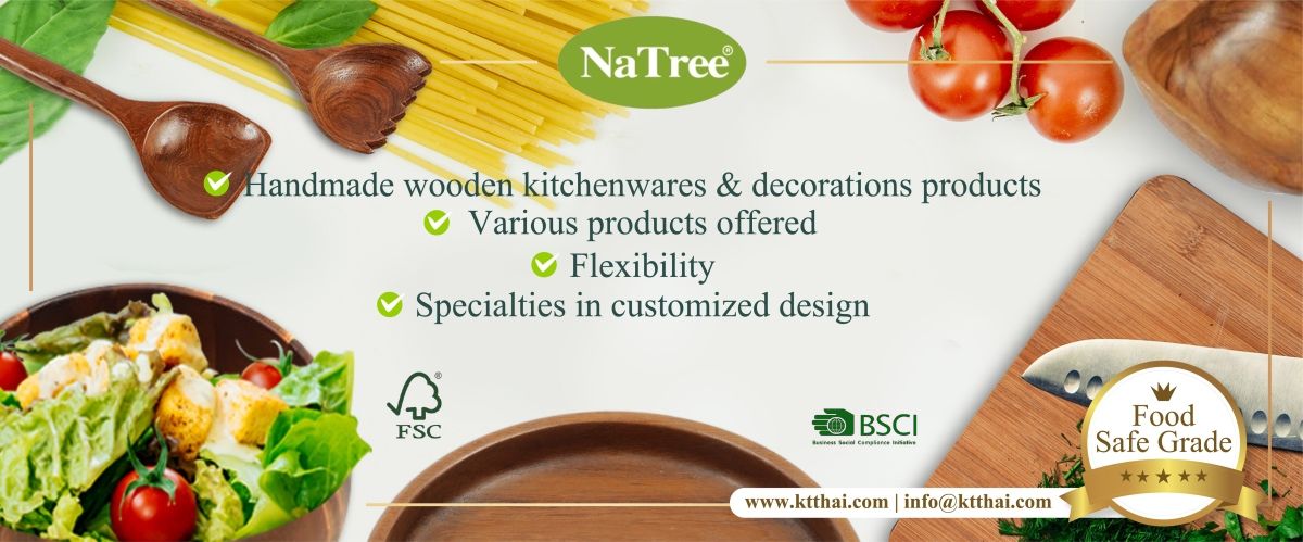Eco Friendly Wooden Cutlery and Tableware Handcrafted in Thailand by NaTree