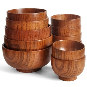 Eco Friendly Solid Round Wooden Bowl