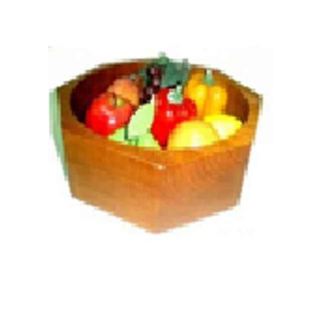 Round Natural Wooden Salad Bowl
