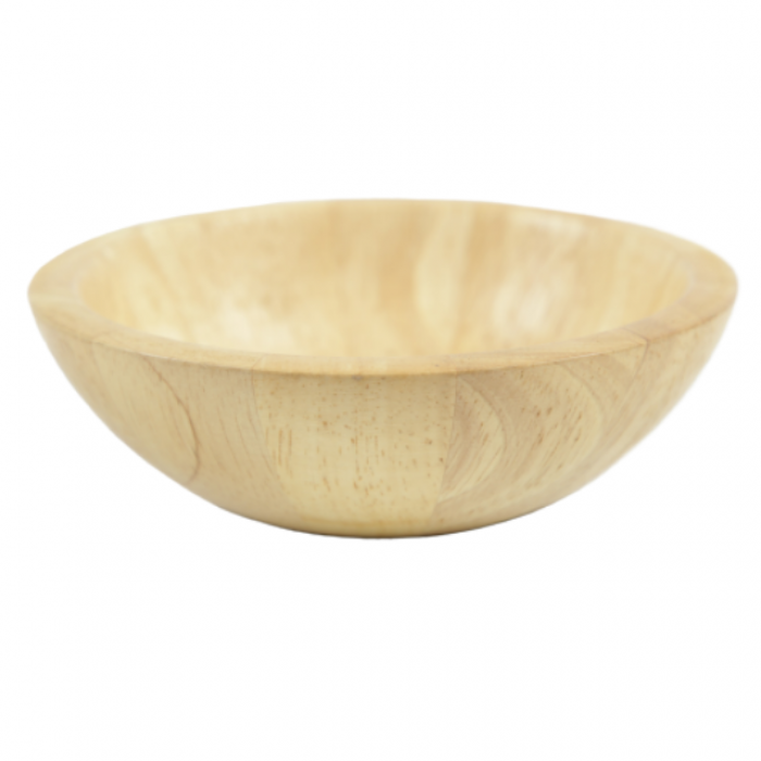 Rubberwood Serving Bowl RS119HM Smooth Turned Basin