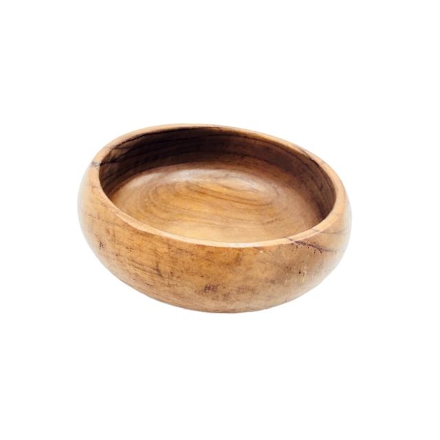 Flared Wooden Salad and Fruit Bowl