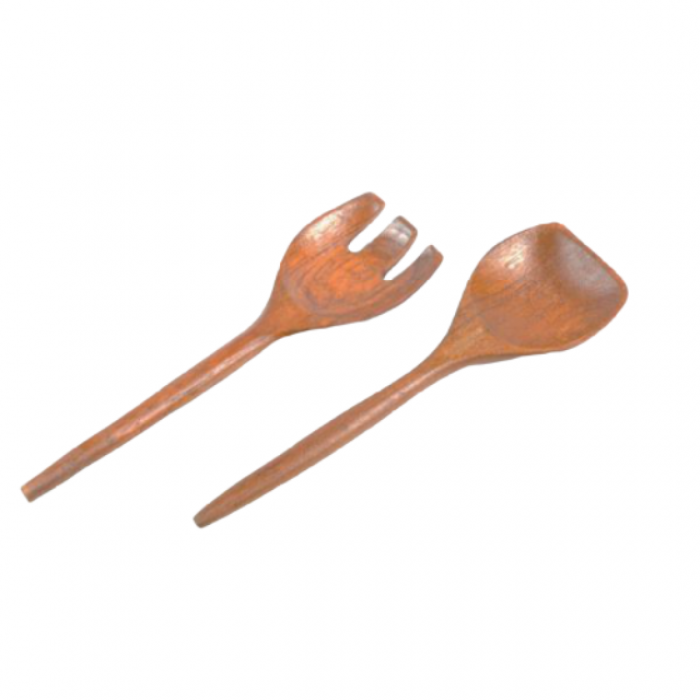 Classic Wooden Salad Servers Set