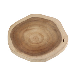 Premium Natural Organic Eco-Friendly Acacia Wood Raw Bark Edge Rustic Serving Platter