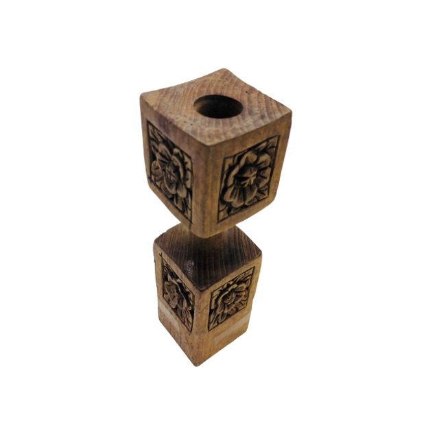 Artisan Wooden Candle Stand