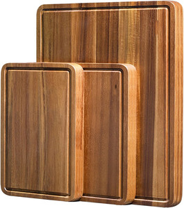 Trio Nesting Solid Olive & Acacia Wood Accent Tables Set