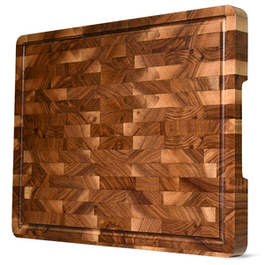 Luxury Flexible Large End Grain Black Walnut Cutting Board With Juice Groove